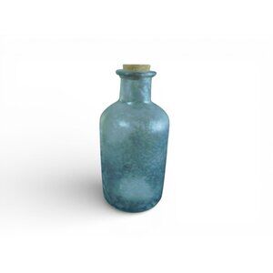 Clear Glass Apothecary Medicine Bottle W Cork Stopper Pharmacy Decor